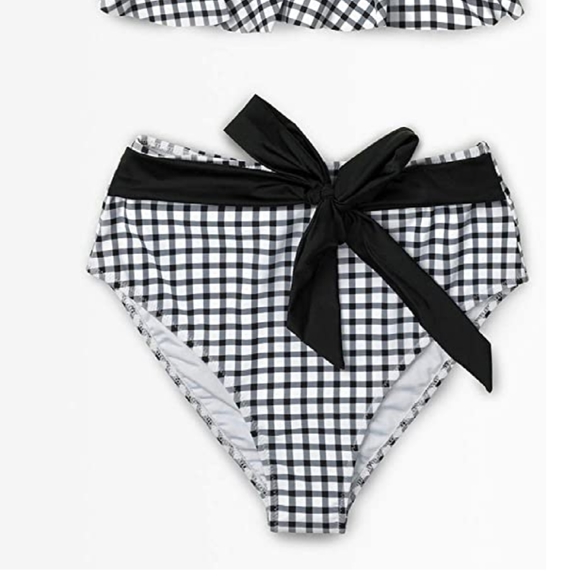 cupshe black and white gingham